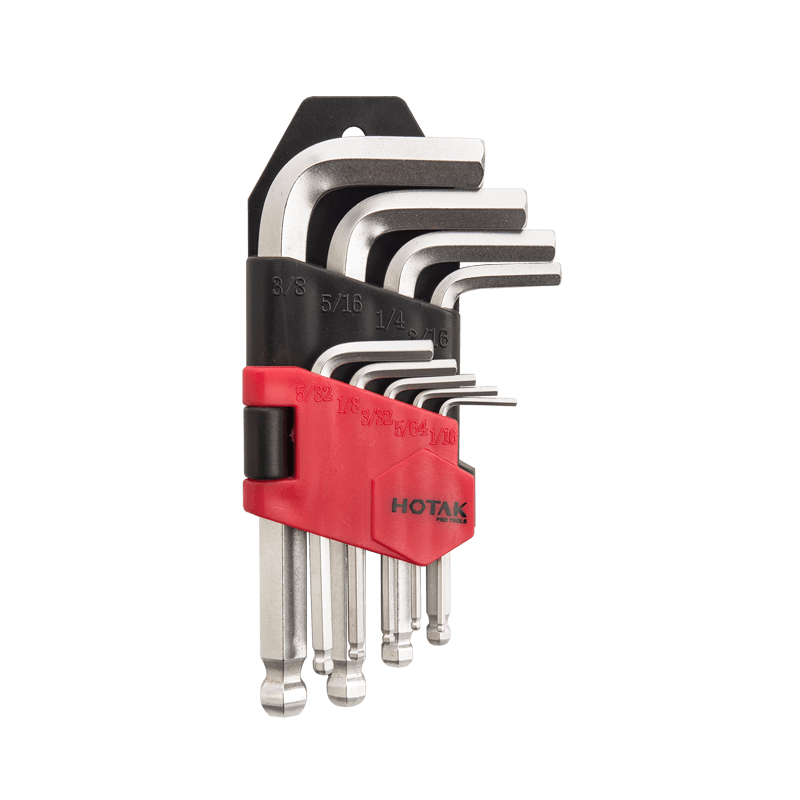 9pcs Short Arm Ball Point Hex Key Set YJHK-189A