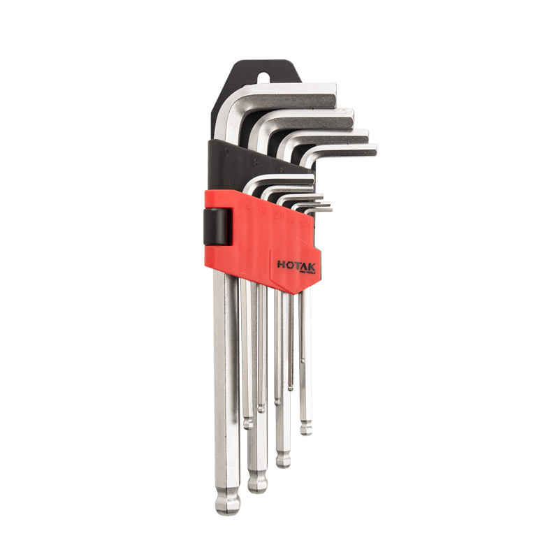 9pcs Long Arm Ball Point Hex Key Set YJHK-191A