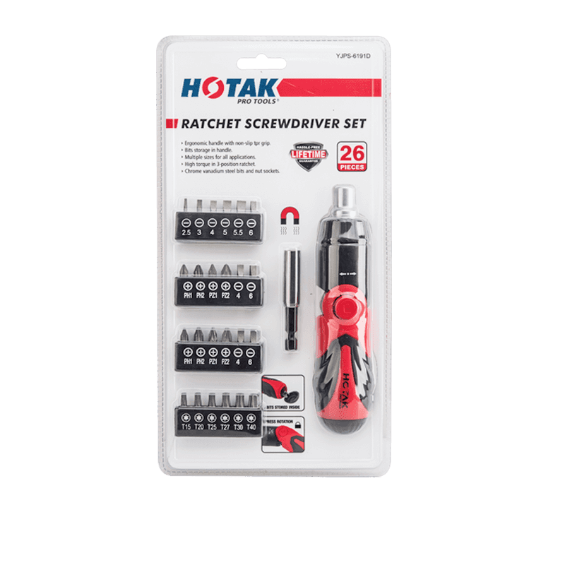 26pcs Ratchet Screwdriver Set YJPS-6191