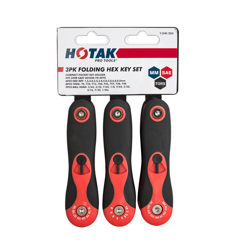 3PK Folding Hex Key Set YJHK-504